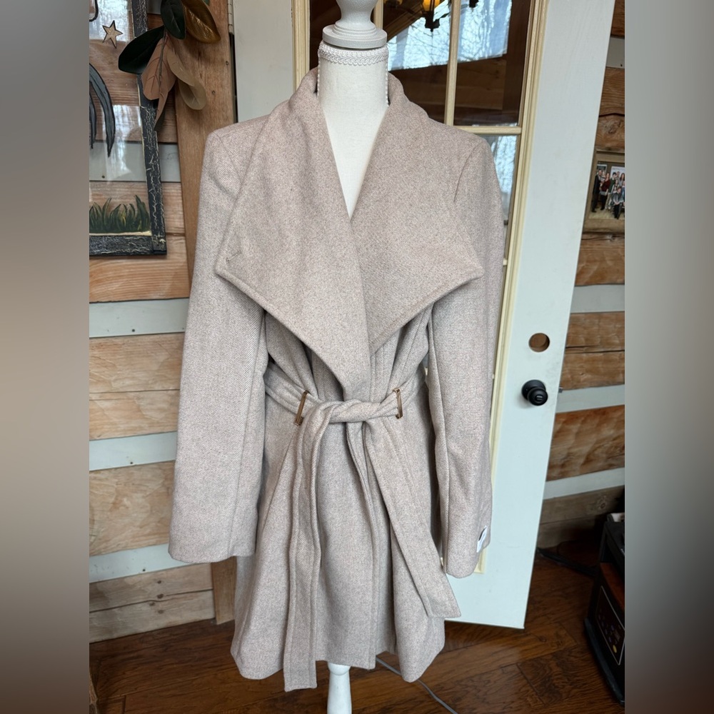 Calvin Klein Women's wool Trench Coat NWOT - Picture 1 of 5